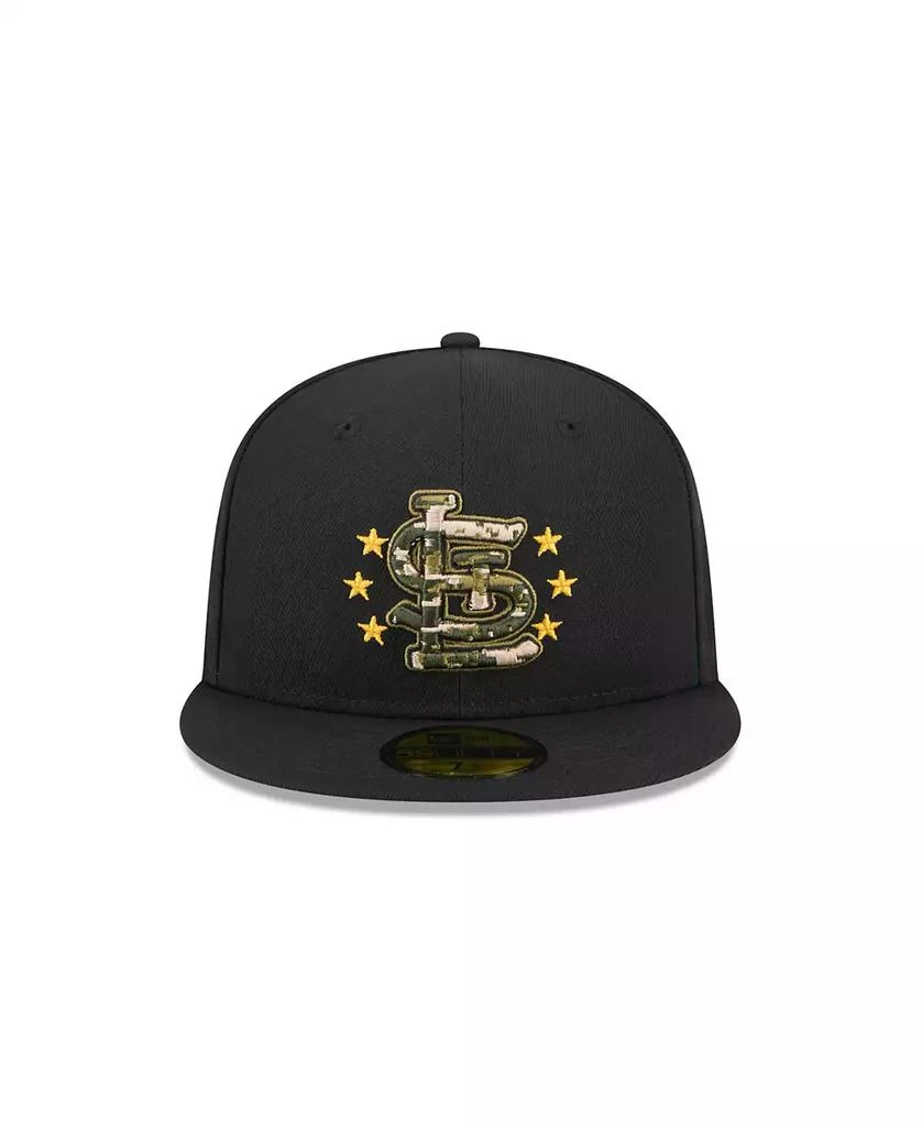 New Era Men's Black St. Louis Cardinals 2024 Armed Forces Day On-Field 59FIFTY Fitted Hat 3