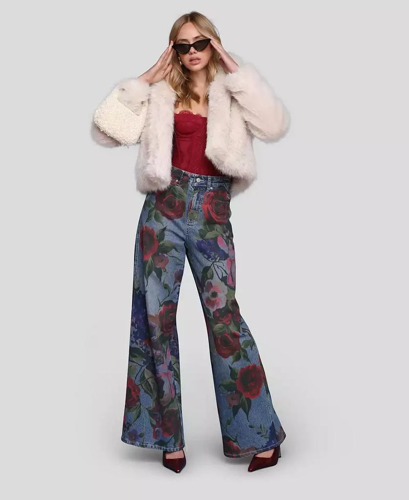 Avec Les Filles Women
s Faux Fur Long Sleeve Jacket 3