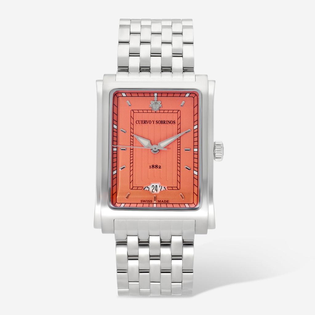 CUERVO Y SOBRINOS Cuervo Y Sobrinos Prominente Caramelo Stainless Steel 32 x 43mm Automatic Men's Watch 1015.1OR-B
