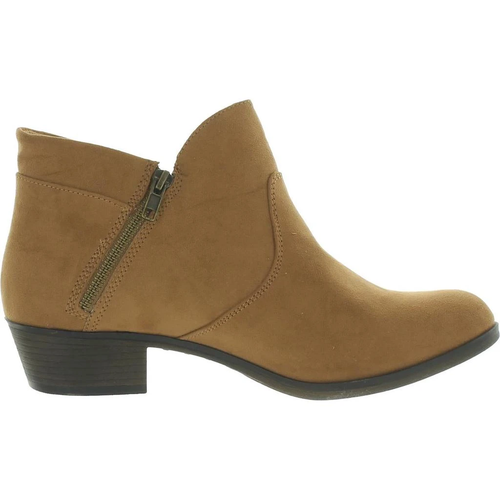 Sun + Stone Abby Womens Faux Suede Block Ankle Boots 2