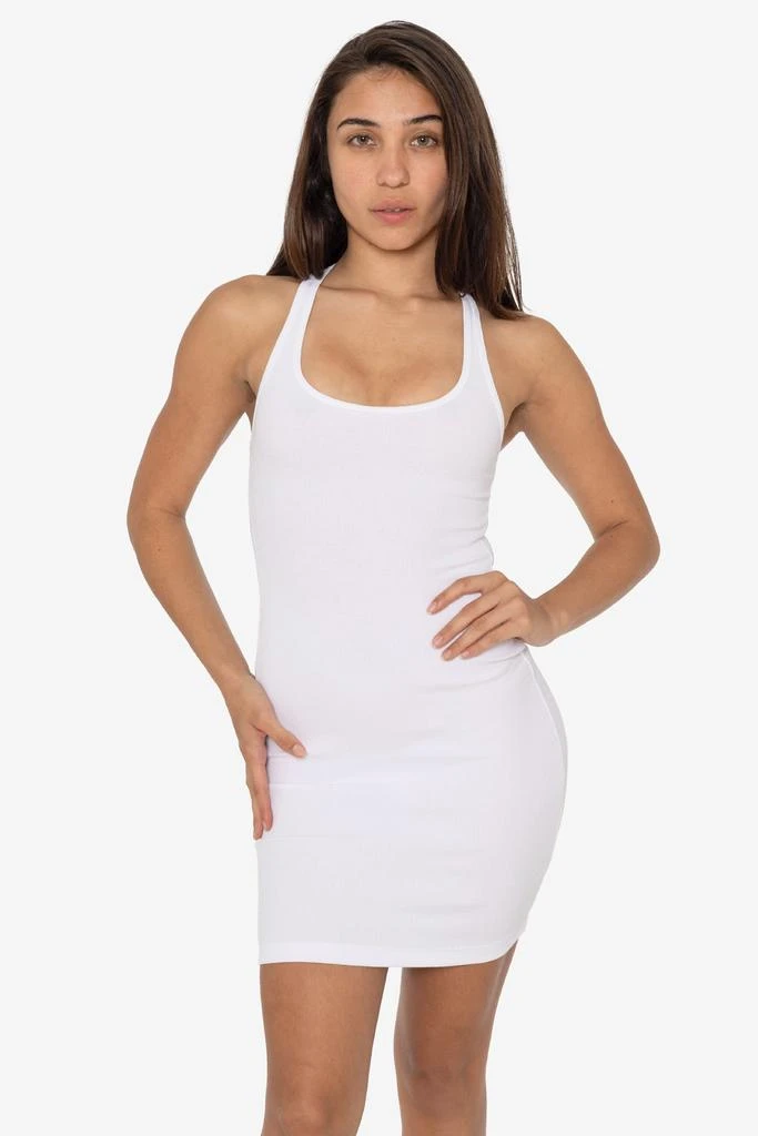 Los Angeles Apparel 3386GD-SH - Heavy 2x1 Rib Short-Length Racerback Dress 5