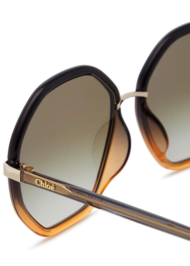 Chloé Two-tone octagon-frame sunglasses 3