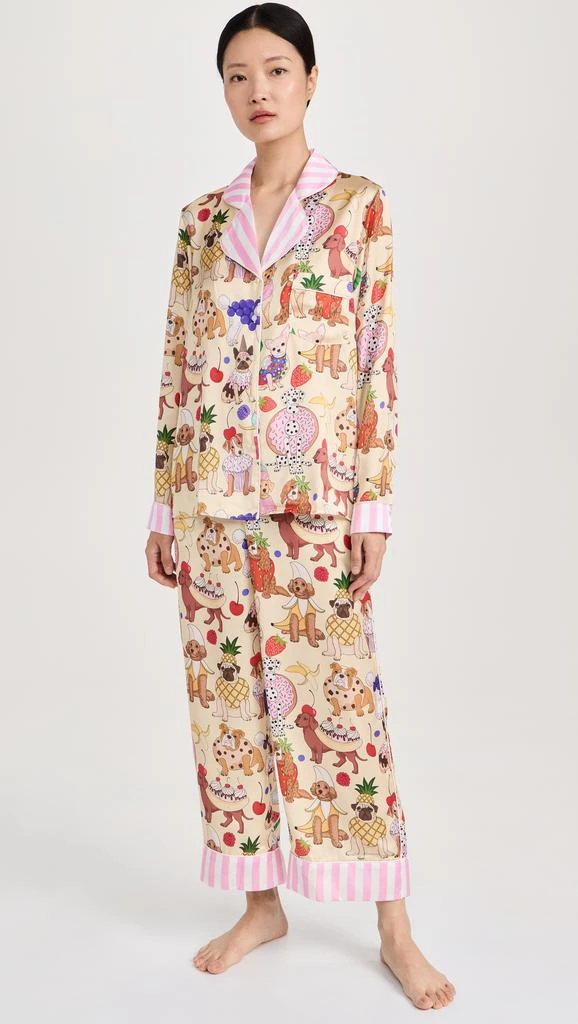 Karen Mabon Dog Desserts Long Sleeve Pajama Set 1