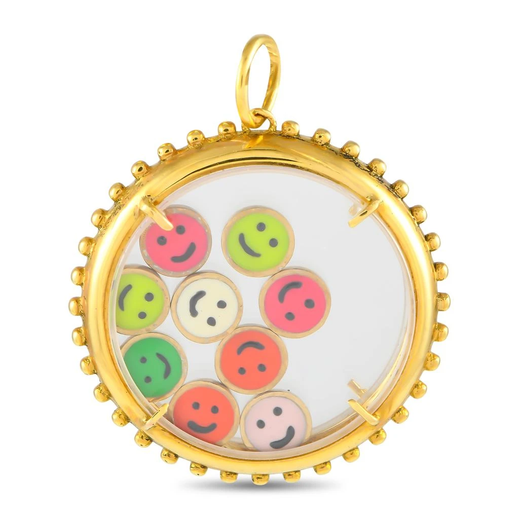 Aaron Basha 18K Yellow Gold Multi Happy Faces Charm AB29-111124 1