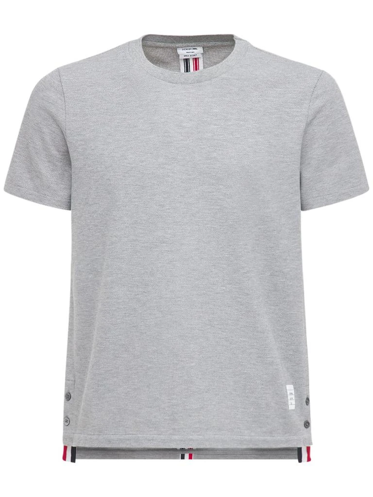 THOM BROWNE Intarsia Band Cotton Jersey T-shirt 1