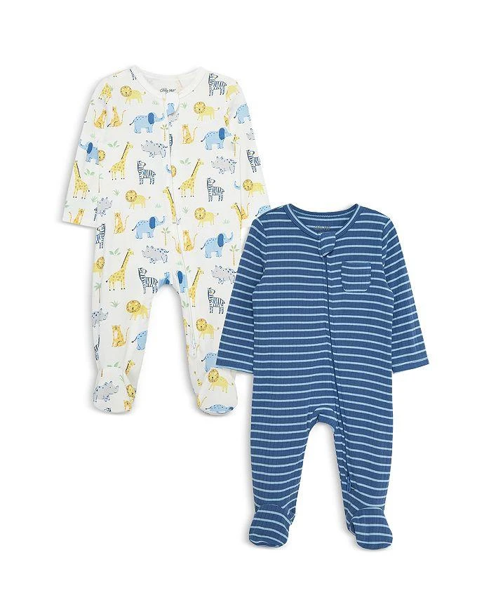 Little Me Boys' Jungle Fun Footies, 2 Pack - Baby 1