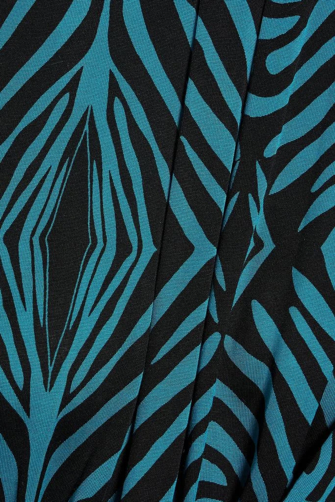 Diane von Furstenberg Geri draped zebra-print jersey maxi dress 4