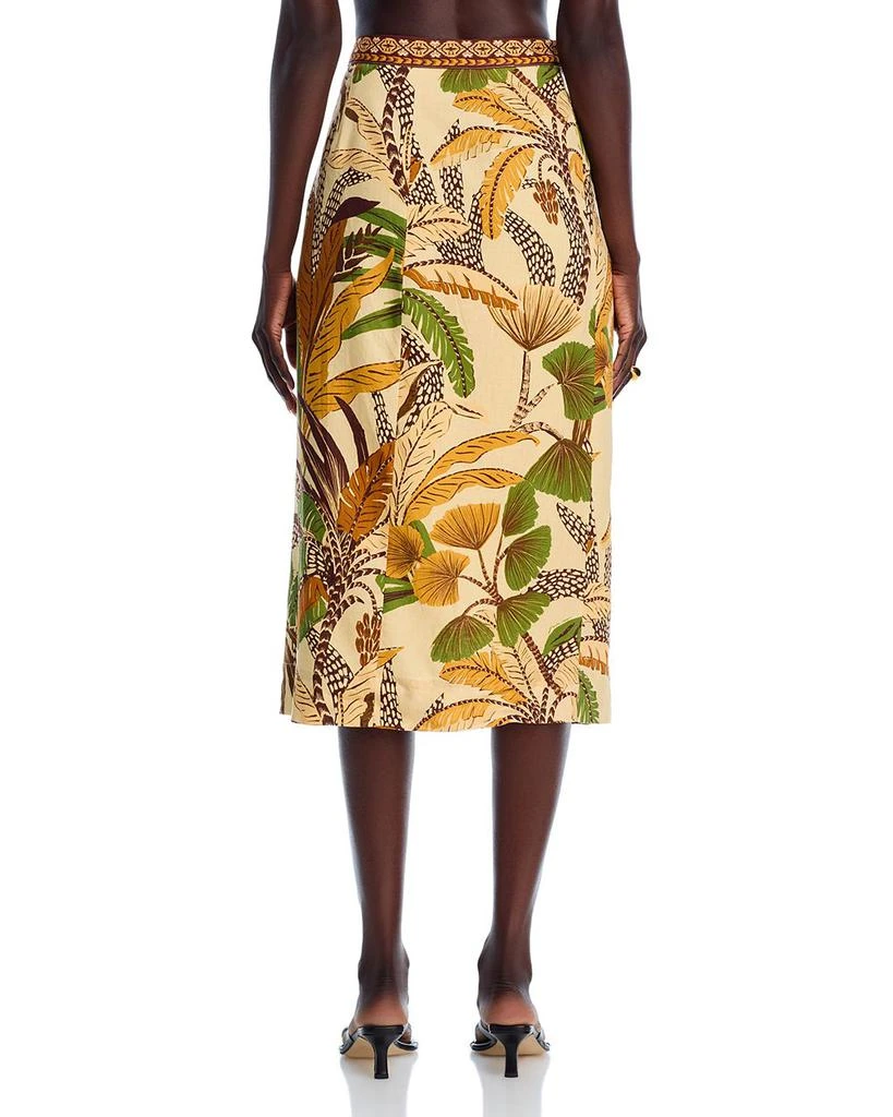 Farm Rio Foliage Sketch Sand Midi Skirt 3