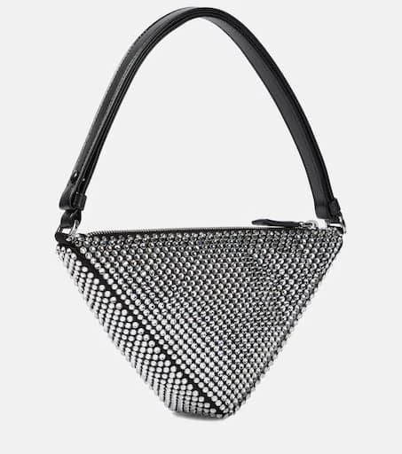 Prada Triangle embellished satin pouch 4