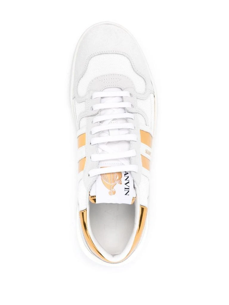 Lanvin Clay Lace-Up Sneakers with Gold-Tone Accents 4