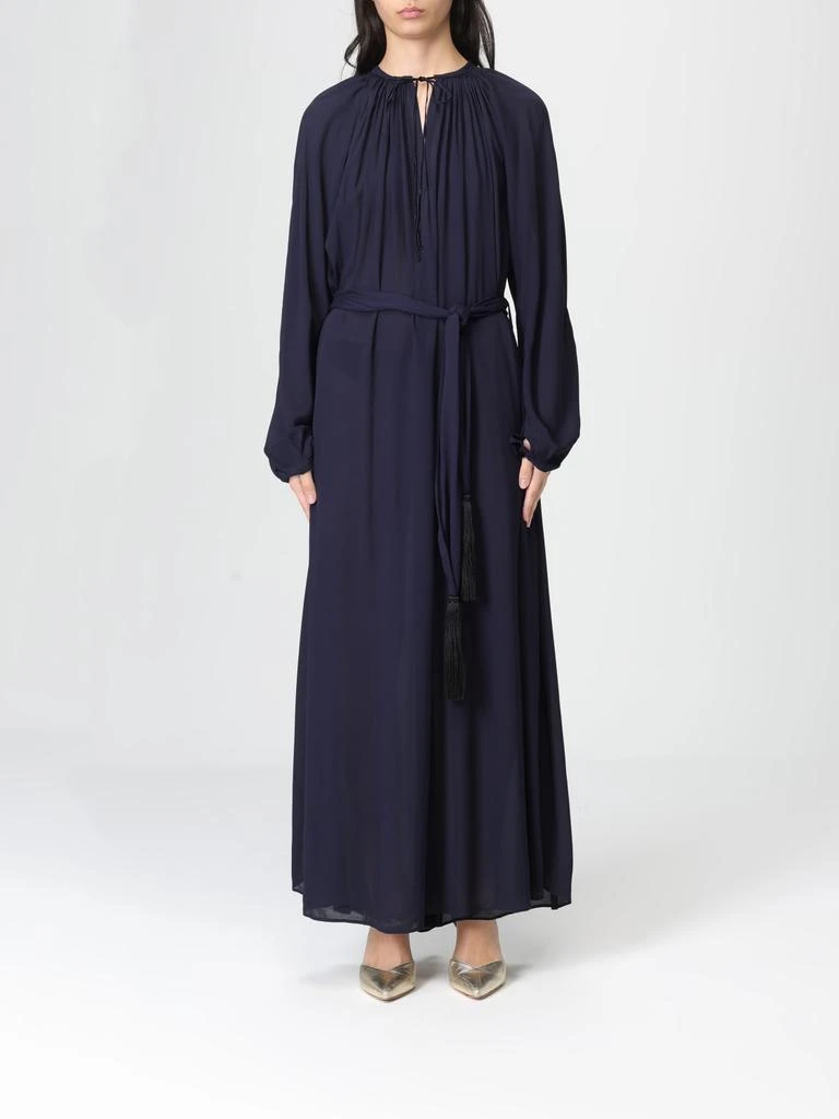 pleated lurex midi dress by forte forte forte_forte Lurex Metallic Fine-Knit Maxi Dress in Green