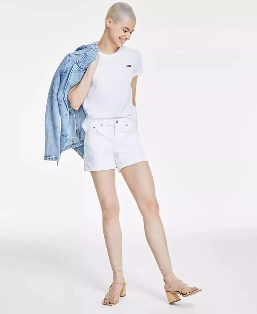 Levi's Women's Mid Rise Mid-Length Stretch Shorts 1