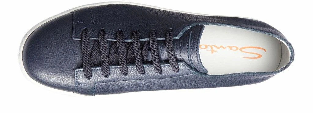 Santoni Tumbled leather sneakers 4
