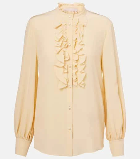 Valentino Ruffled silk crêpe de chine blouse 1