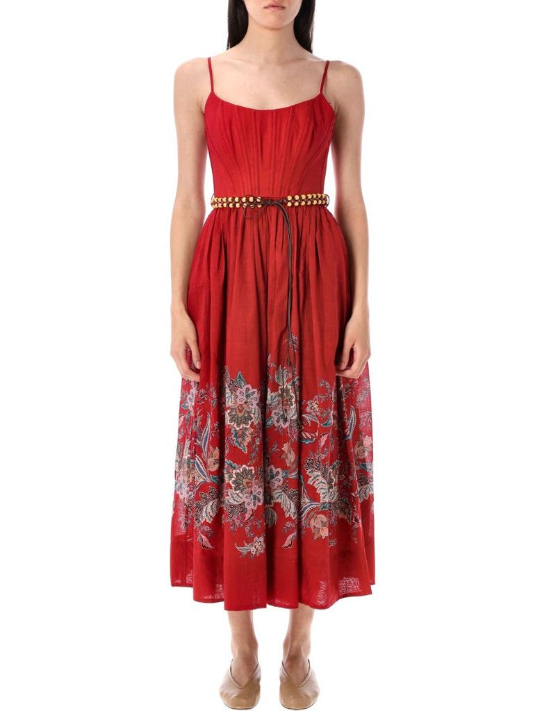 Shop Tranquillity floral linen midi dress on Sale at Shop Tranquillity floral linen midi dress on Sale at