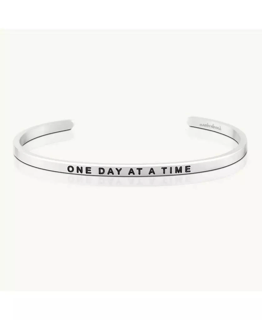 Mantra One Day At A Time Open Cuff Bracelet