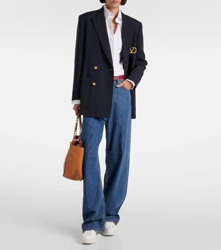 Valentino Open Disco leather wedge sneakers 3