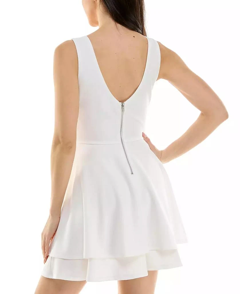 Emerald Sundae Juniors' Mesh-Inset Fit & Flare Dress 2
