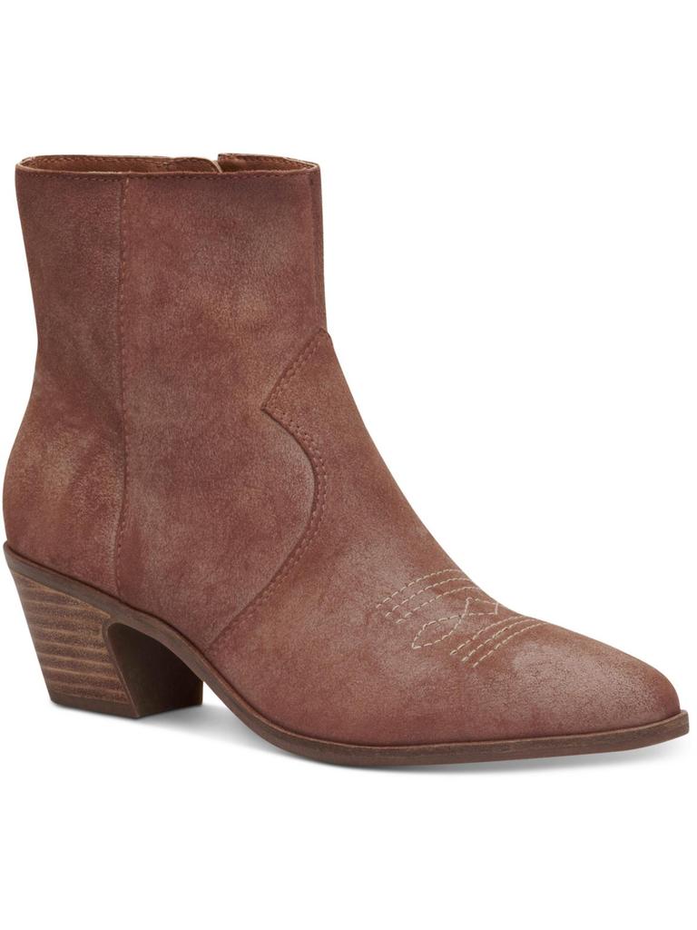 Lucky Brand GODDIY Womens Faux Suede Zipper Ankle Boots