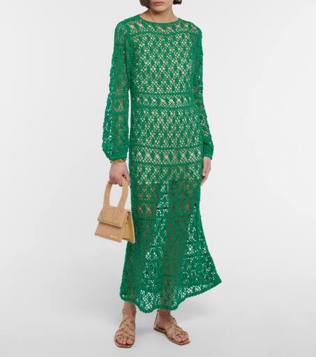 ANNA KOSTUROVA Crochet cotton maxi dress