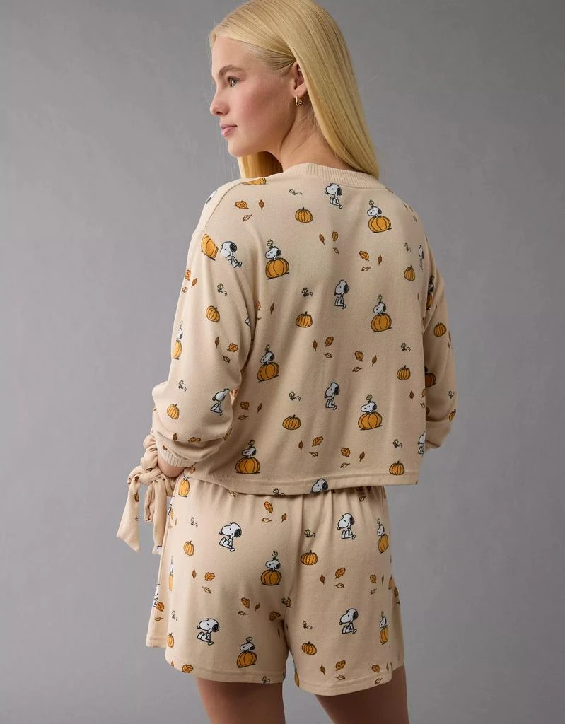 AE AE Snoopy Fall Pumpkin Plush PJ Set 5