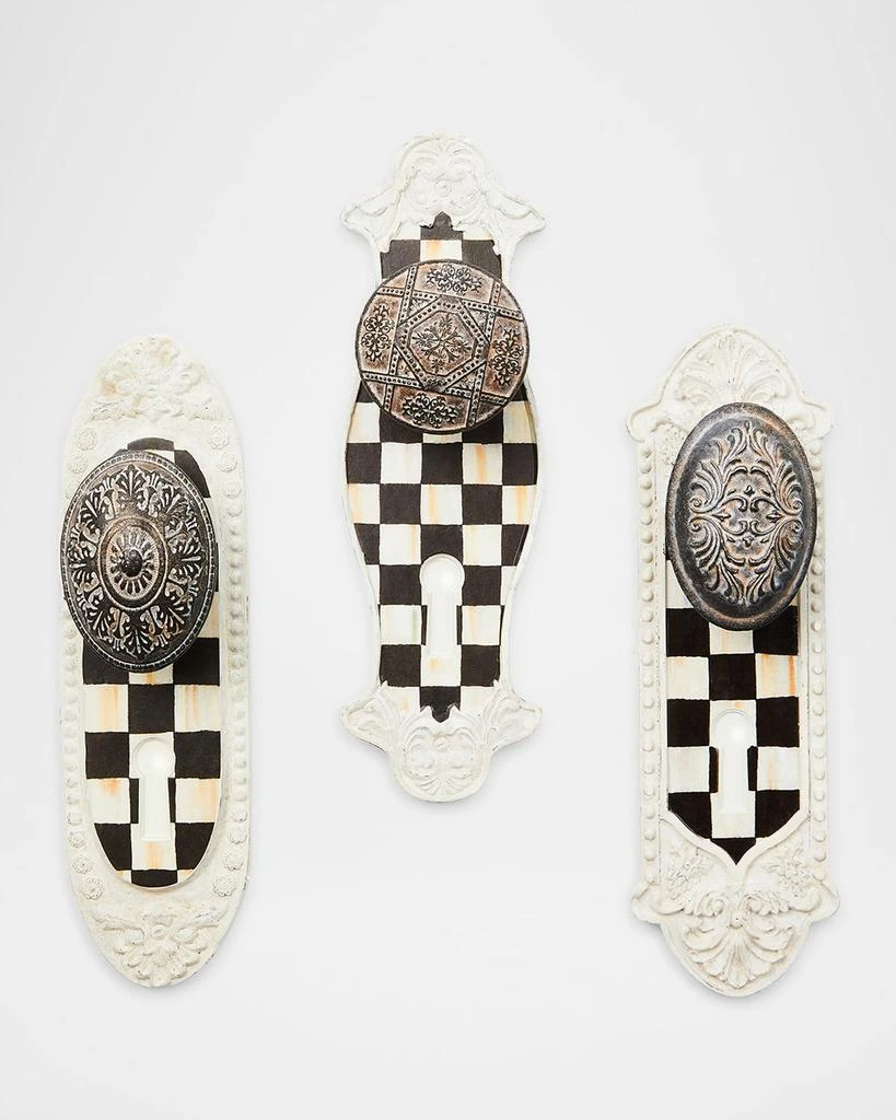 MacKenzie-Childs Courtly Door Knob Hooks, Set of 3 1