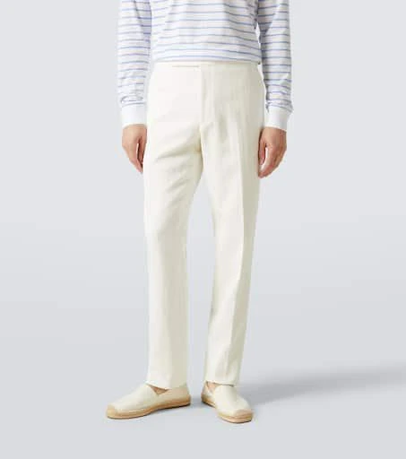 Gregory cotton and linen suit pants  On Sale Now with Up to 50% Off |  Discover Exclusive Deals & Savings at BeyondStyle  Authentic Ralph Lauren  m|ralph lauren purple label|suit pants|e|tailoring|n|clothing|designers|men