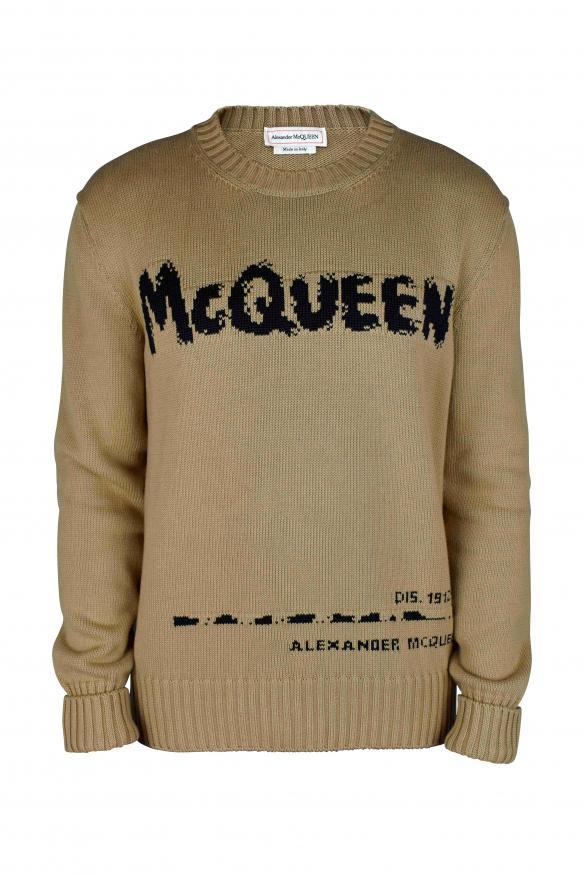 【送料&関税込】Alexander McQueen Sand Cashmere Sweater Alexander McQueen Sand Cashmere Sweater - Sweaters - BeyondStyle