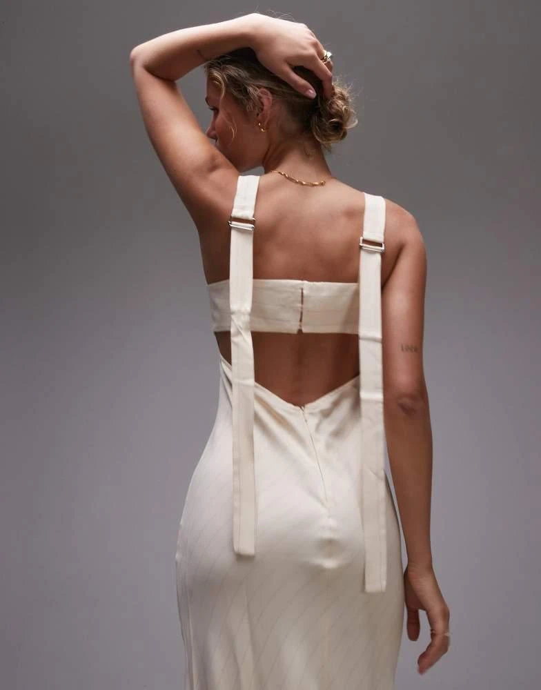 Shop Topshop buckle back pinstripe slip dress in ivory on Sale at  BeyondStyle  Get 75% Off Topshop buckle back pinstripe slip dress in ivory  with Limited-Time Flash Deals, Exclusive Discounts, and