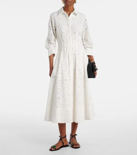 jazz cotton midi dress Jazz Cotton Pintuck Midi Dress  SIMKHAI