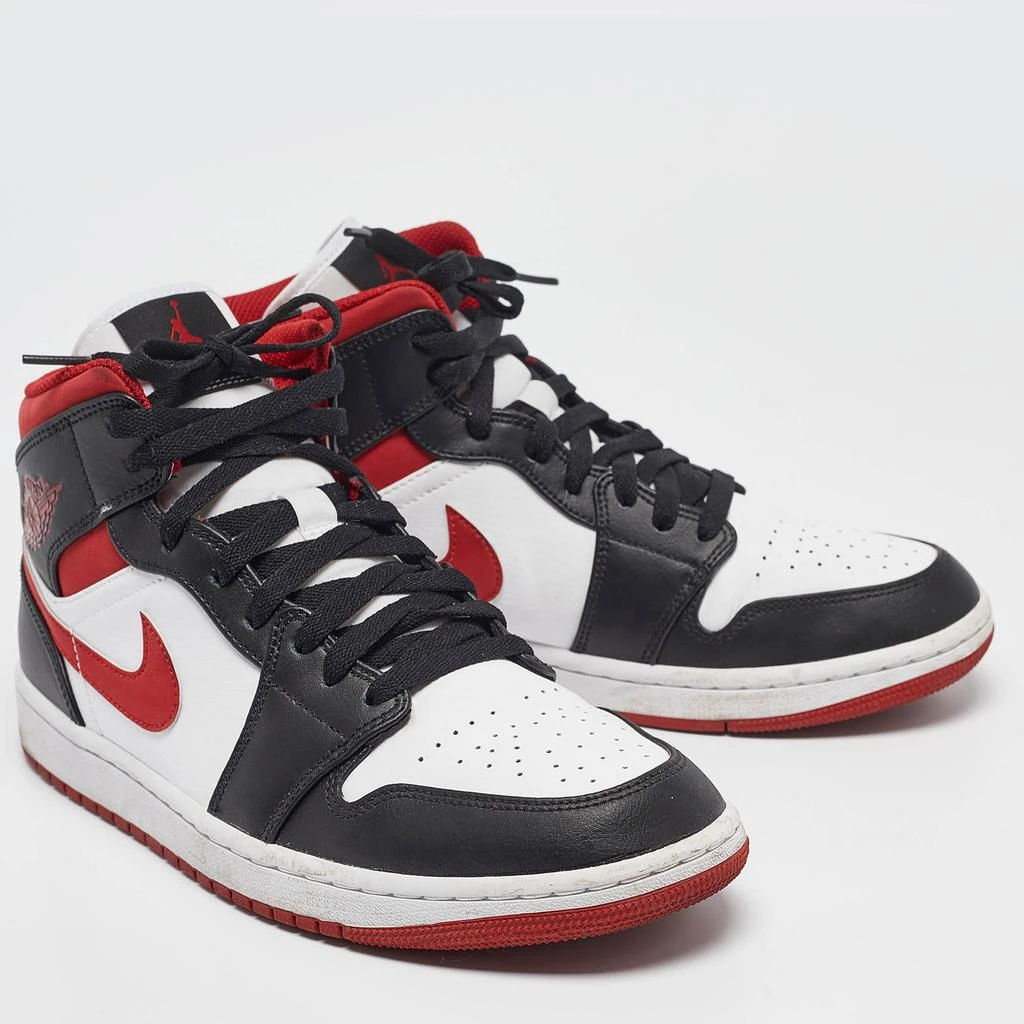 Jordan Air Jordans Multicolor Leather Jordan 1 Mid Gym Red Black White Sneakers Size 43 4