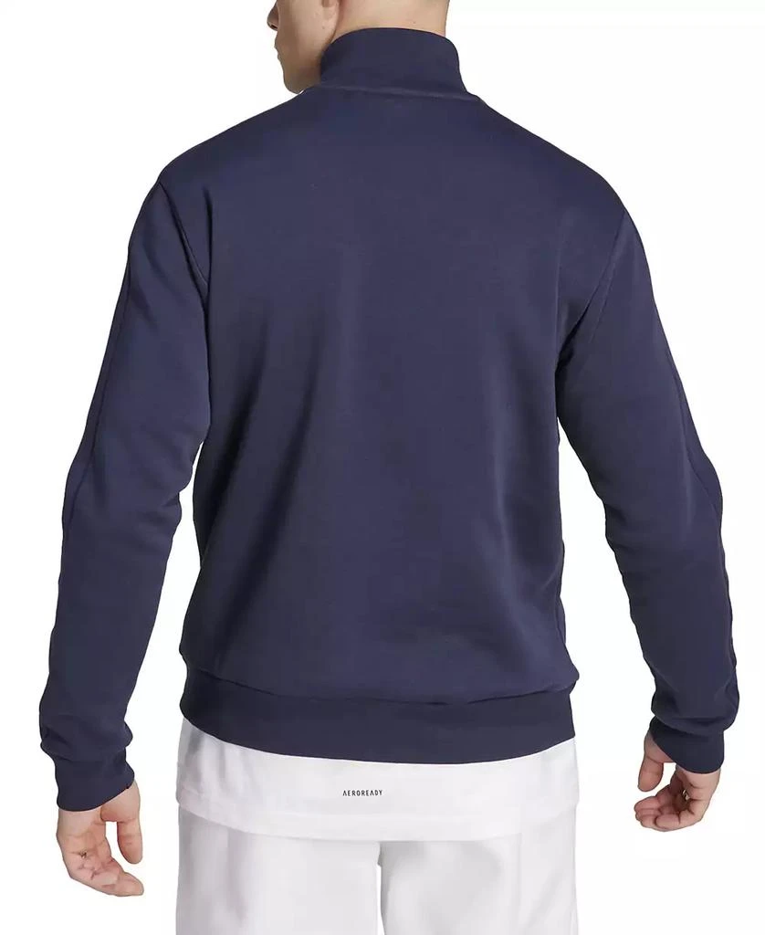 Adidas Men's Essentials Fleece 3-Stripes Quarter-Zip Sweatshirt 2
