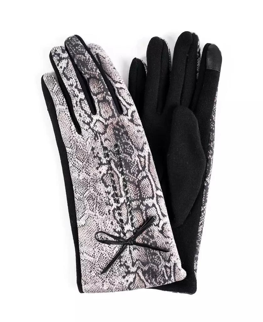 MARCUS ADLER Women's Leopard Jersey Touchscreen Gloves 1