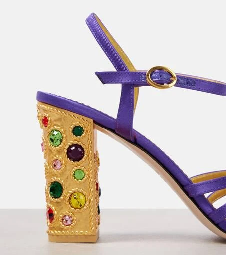 Valentino Preshoes 90 embellished satin sandals 5