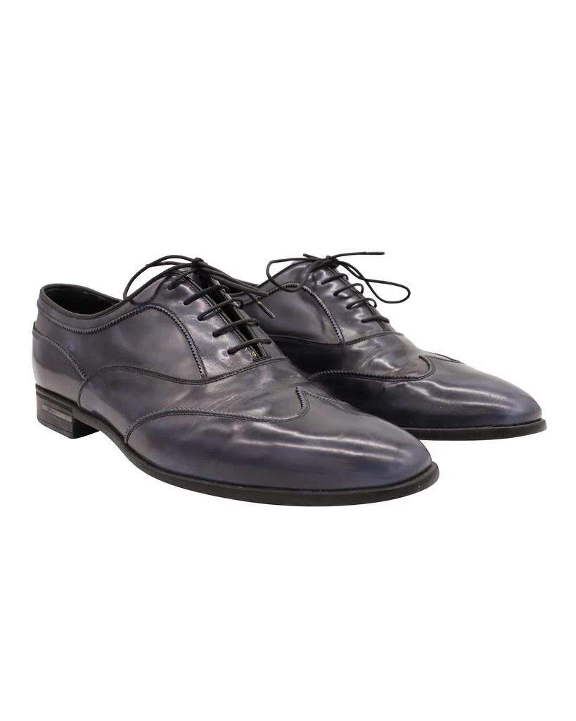 Prada Brogues Shoes in Blue Leather 3