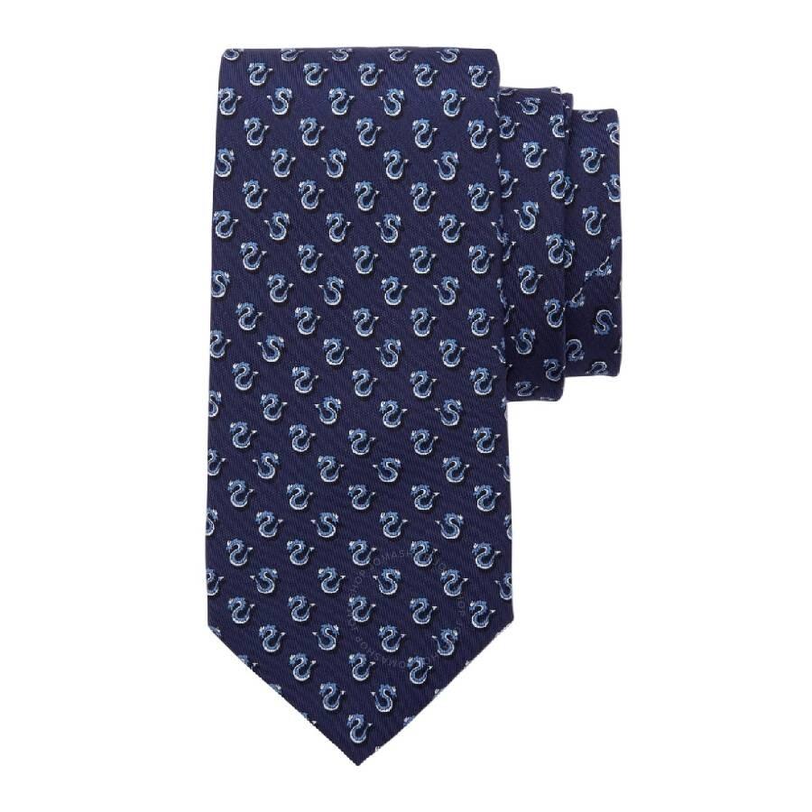 Salvatore Ferragamo Ferragamo Dragon Print Silk Tie