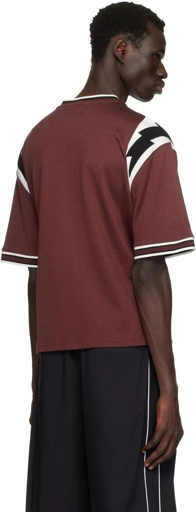 Rhude Burgundy 'Rhude' Lightning Ringer Jersey T-shirt 3