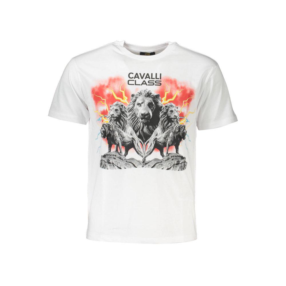 cavalli CLASS Cavalli Class White Cotton Men T-Shirt