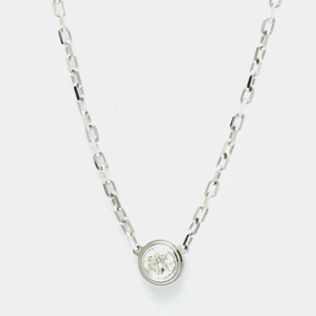 Cartier Cartier 18K White Gold Diamond D'amour Pendant Necklace    1