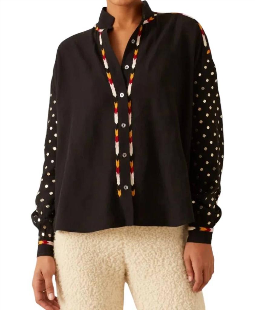 Alix of Bohemia Ana Stardust Shirt In Black
