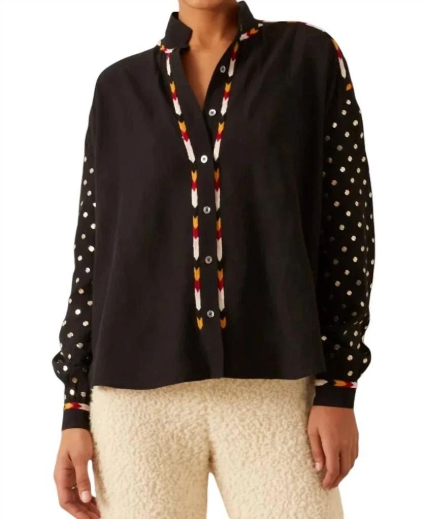 Alix of Bohemia Ana Stardust Shirt In Black 1