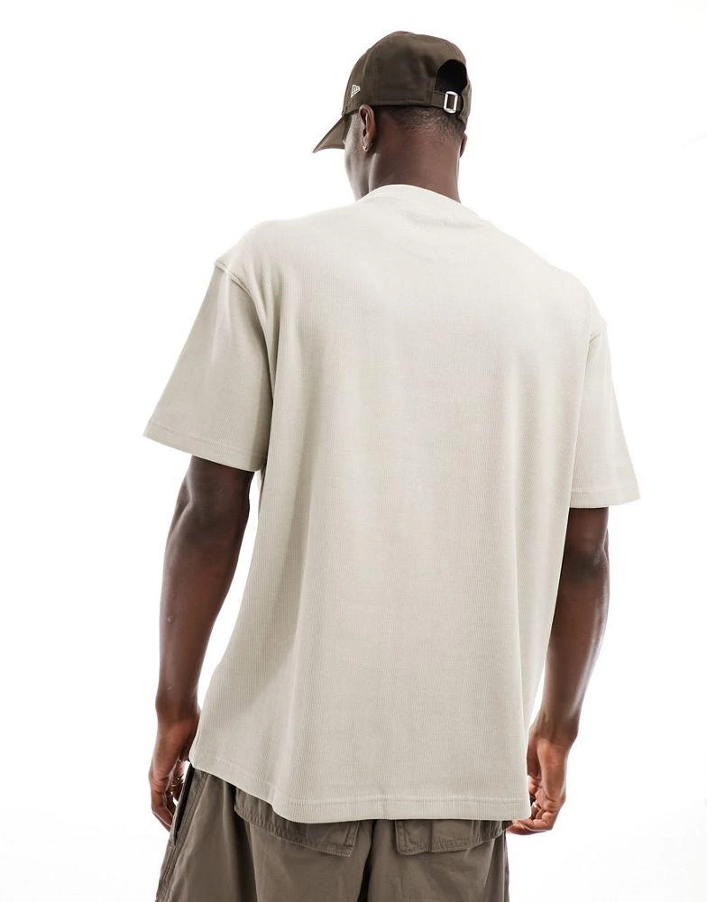 Another Influence Another Influence boxy ribbed t-shirt in stone 4