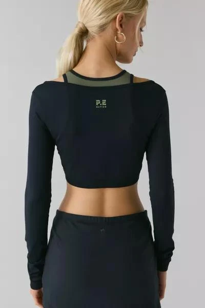 P.E Nation P.E Nation Sutton Long Sleeve Cropped Performance Top 4