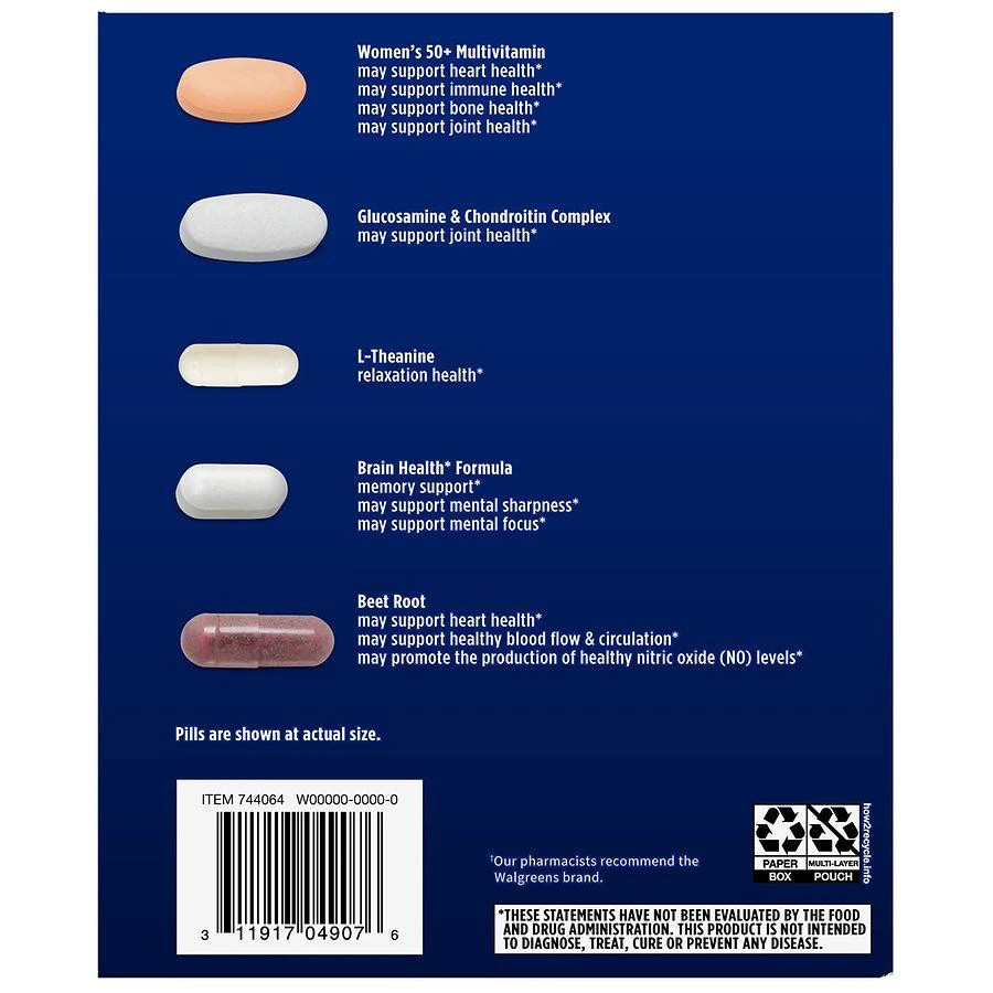 Walgreens Women's 50+ Multivitamin Daily Vitamin Pack 6