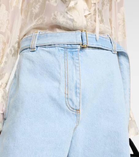 ETRO Embroidered denim shorts 4