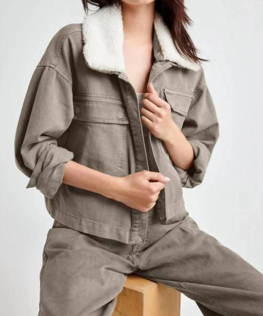 Splendid Sherpa Collar Jacket In Tawny 3