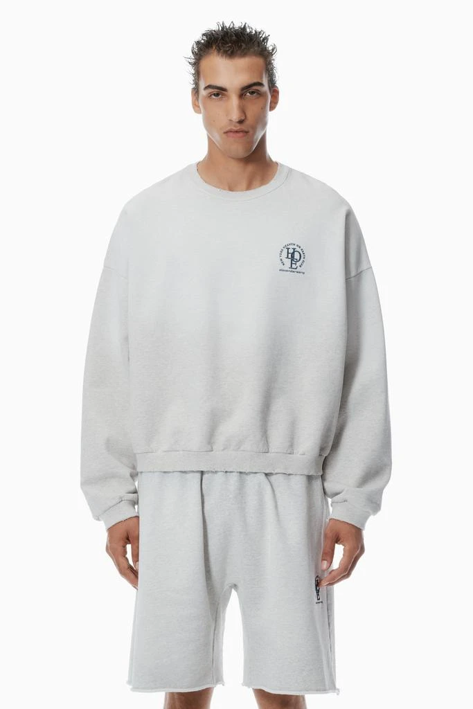 Alexander Wang Unisex Logo Oversized Cotton Terry Sweat Short 5