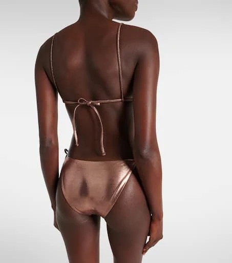 Jade Swim Via lamé bikini top 3