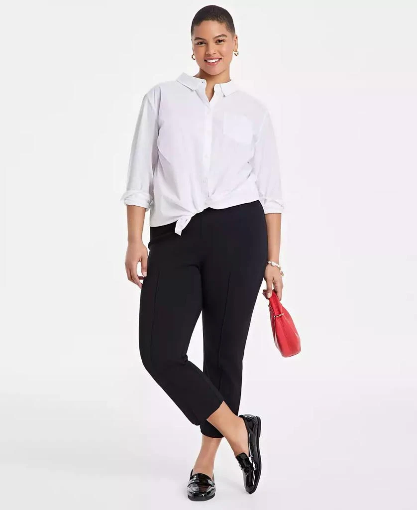 On 34th Women's Solid Ponte Mid-Rise Ankle Pants, Exclusively at Macy's 2
