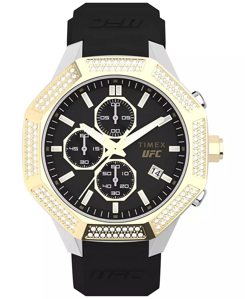 Timex Unisex UFC King Analog Black Silicone Strap 45mm Octagonal Watch